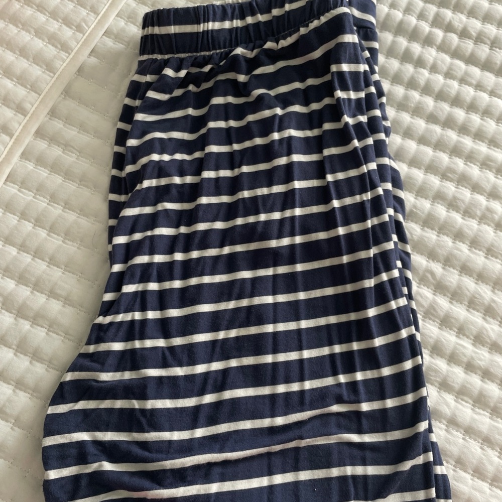 Old Navy Sunday Sleep Blue and White Striped Set - Picture 4 of 6